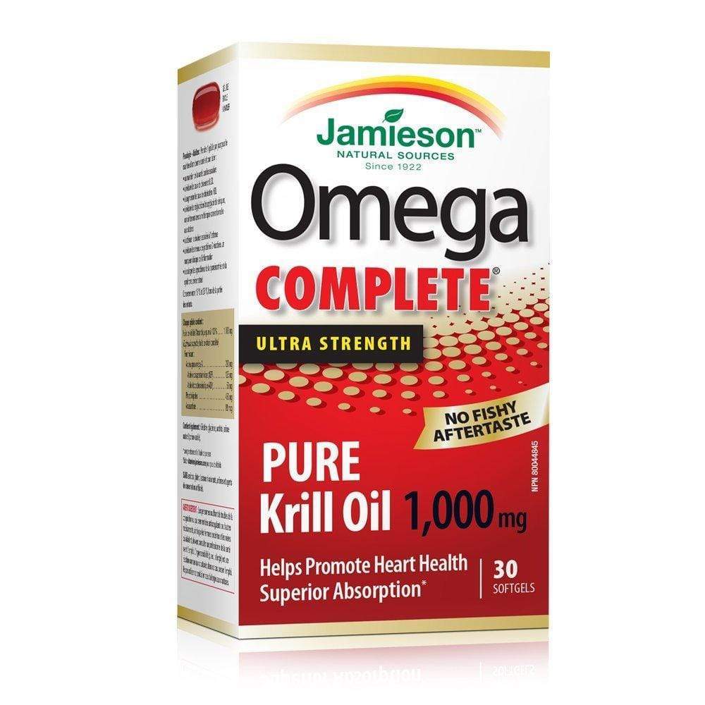 Jamieson Omega Complete Ultra Strength Pure Krill Oil 1000 mg 30 Softgels