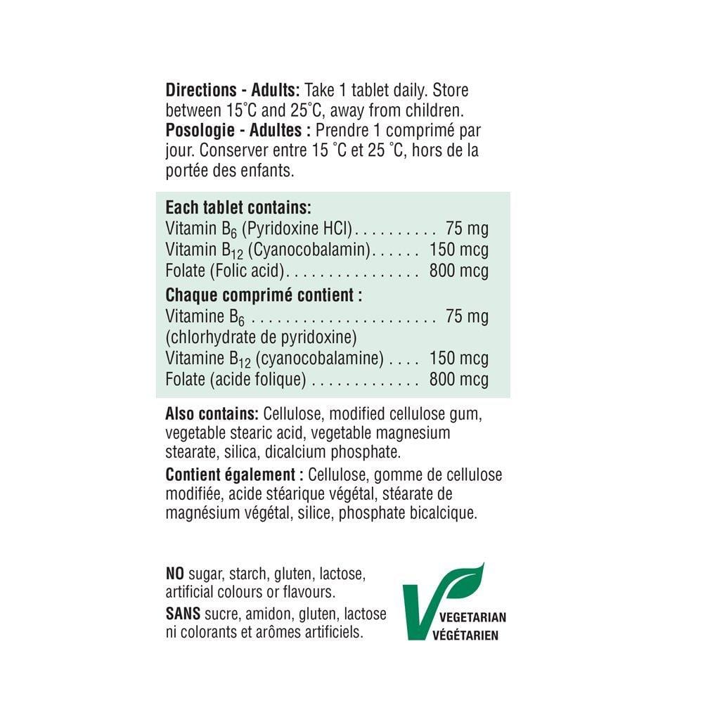 Jamieson Vitamin B6 + B12 Folic Acid 110 Tablets