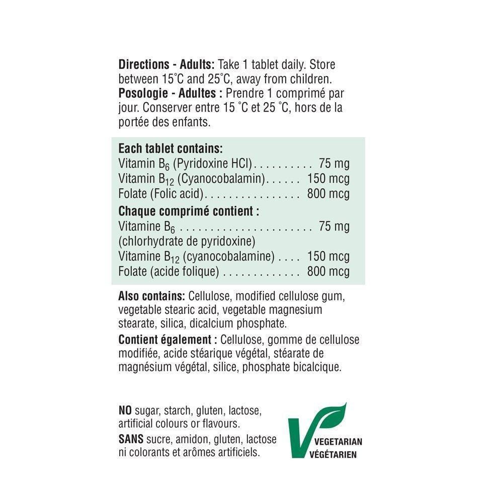 Jamieson Vitamin B6 + B12 Folic Acid 110 Tablets