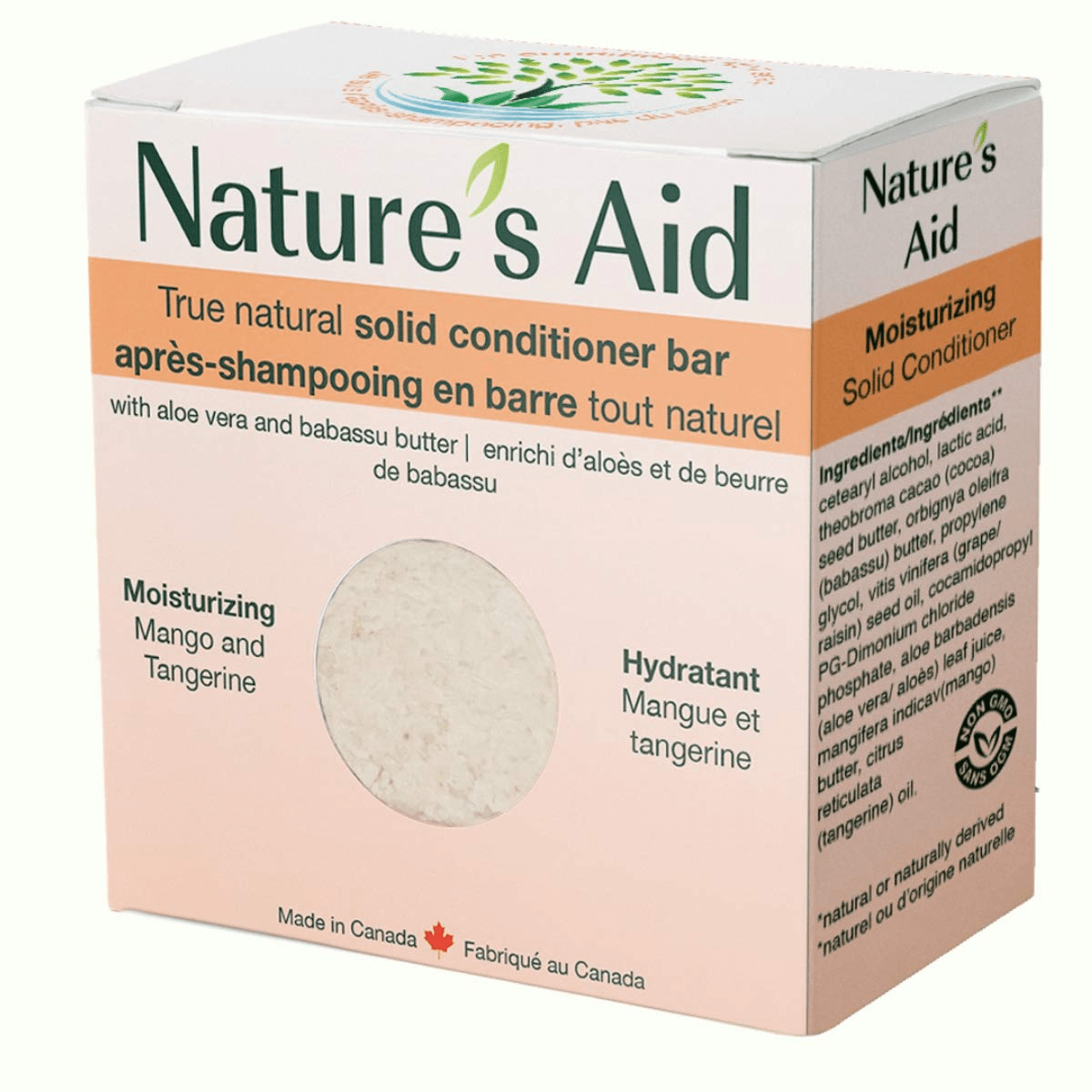 Nature's Aid True Natural Solid Conditioner Bar Mango & Tangerine