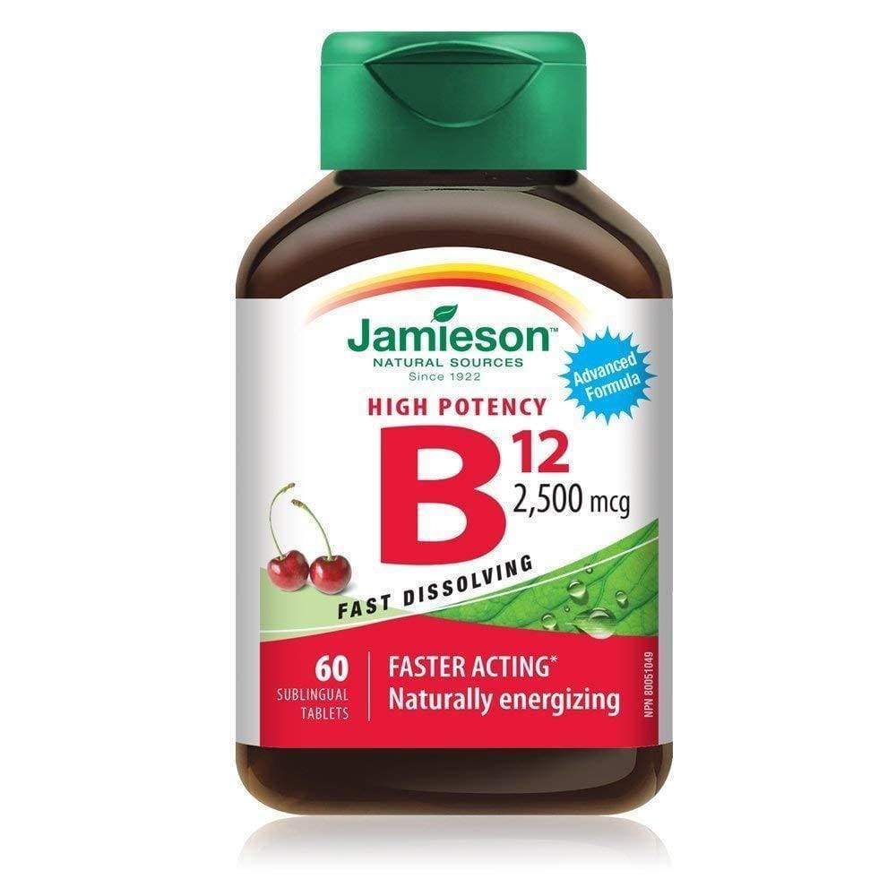 Jamieson High Potency Vitamin B12 2500 mcg 60 Sublingual Tablets