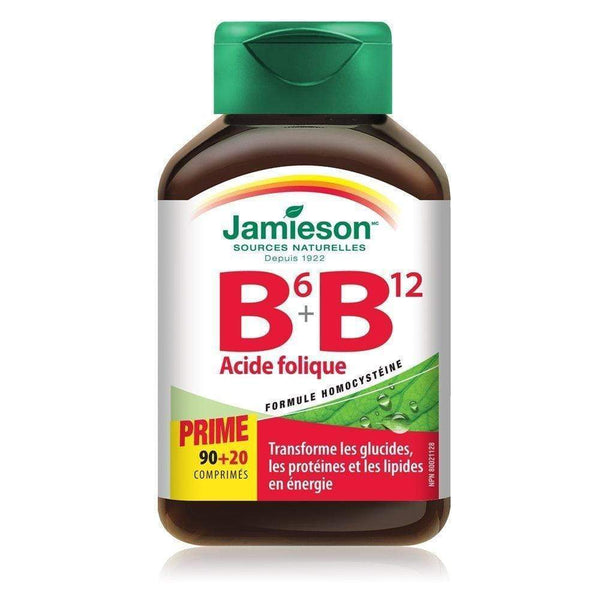 Jamieson Vitamin B6 + B12 Folic Acid 110 Tablets