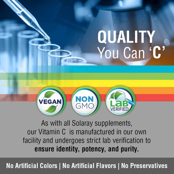 Solaray Vitamin C with Rose Hips, Acerola & Bioflavonoids 1000mg 100 V-Caps