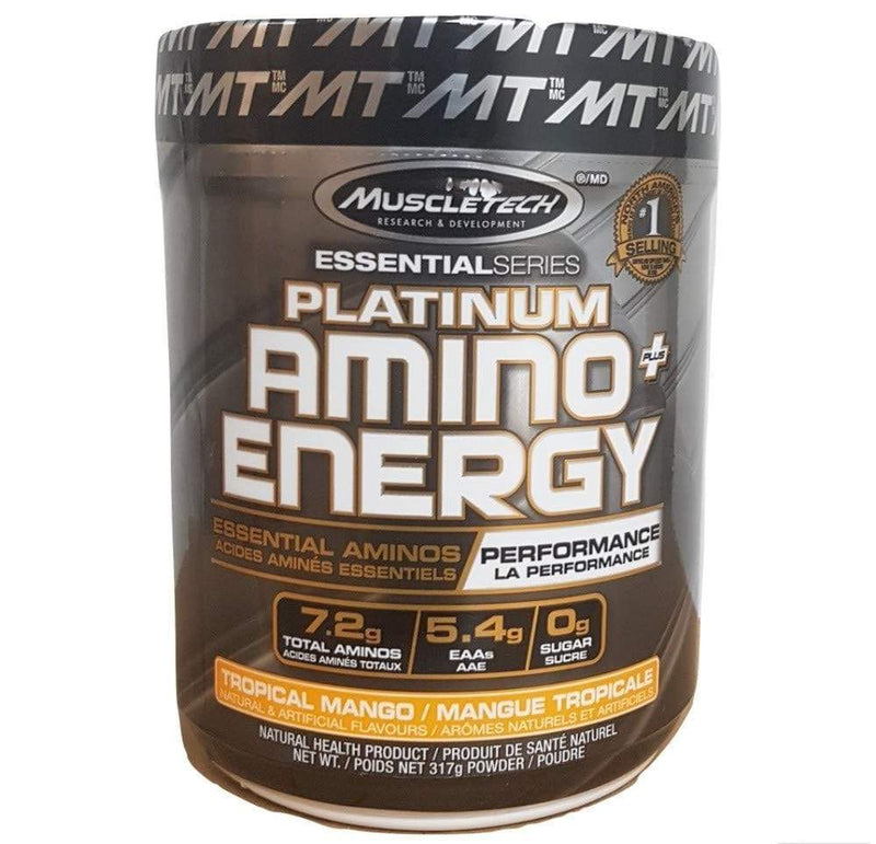 MuscleTech 플래티넘 아미노+에너지, 트로피컬 망고, 317g