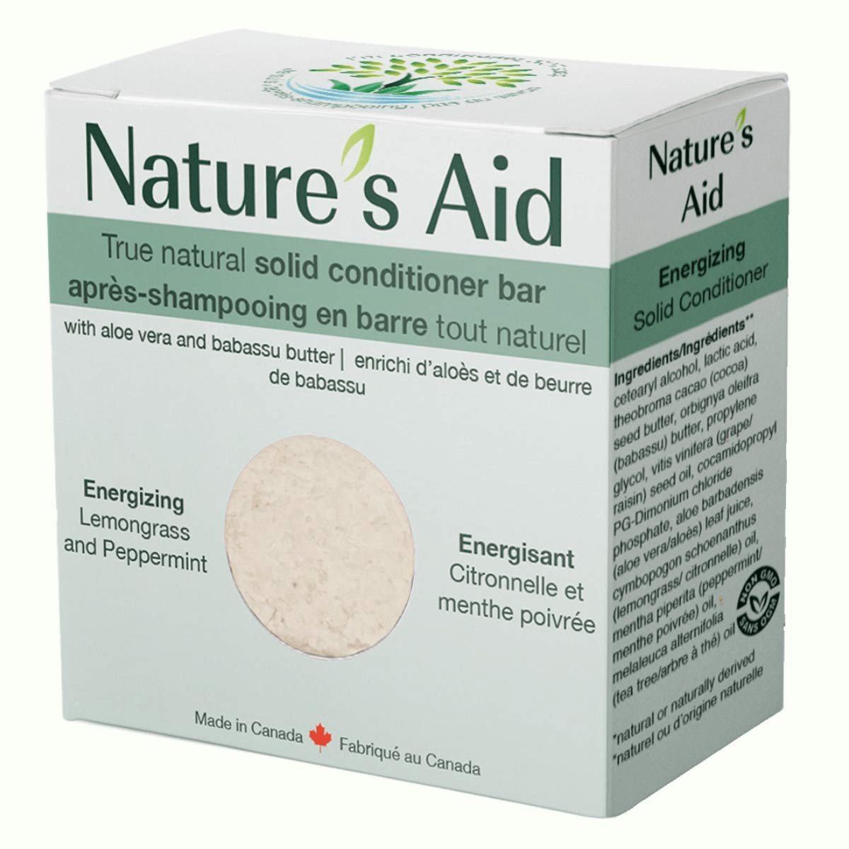 Nature's Aid True Natural Solid Conditioner Bar Lemongrass & Peppermint
