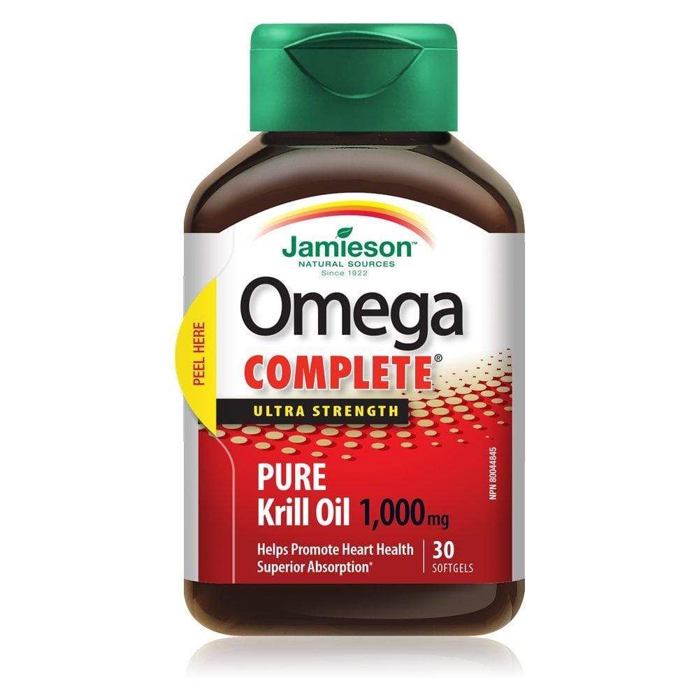 Jamieson Omega Complete Ultra Strength Pure Krill Oil 1000 mg 30 Softgels