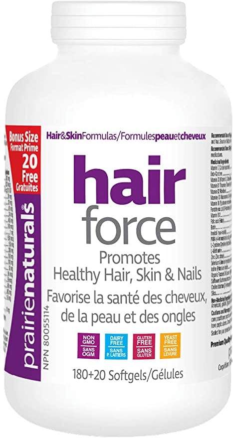 Prairie Naturals Hair-Force BONUS Softgels (180+20 Softgels)