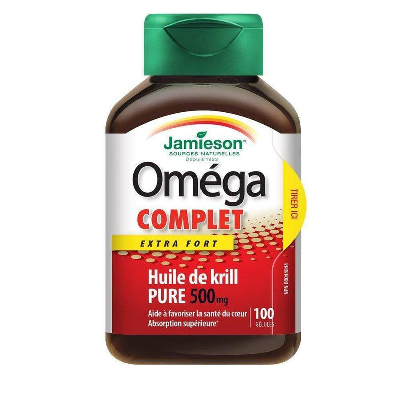 Jamieson Omega Complete Extra Strength 순수 크릴 오일 500 mg 100 소프트젤