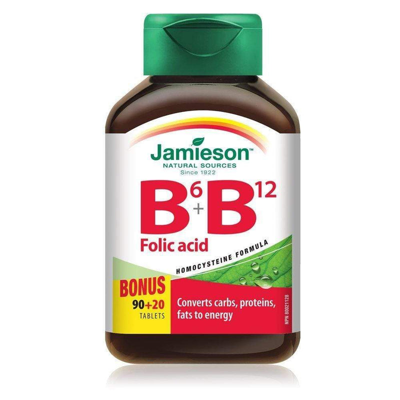 Jamieson Vitamin B6 + B12 Folic Acid 110 Tablets