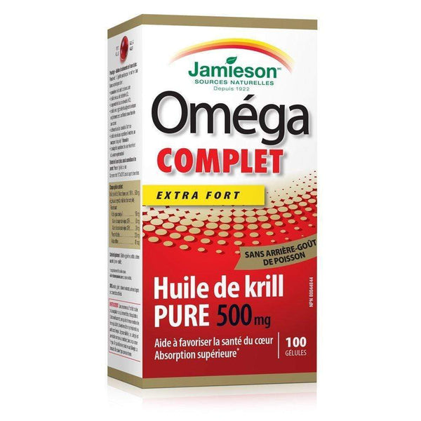 Jamieson Omega Complete Extra Strength 순수 크릴 오일 500 mg 100 소프트젤