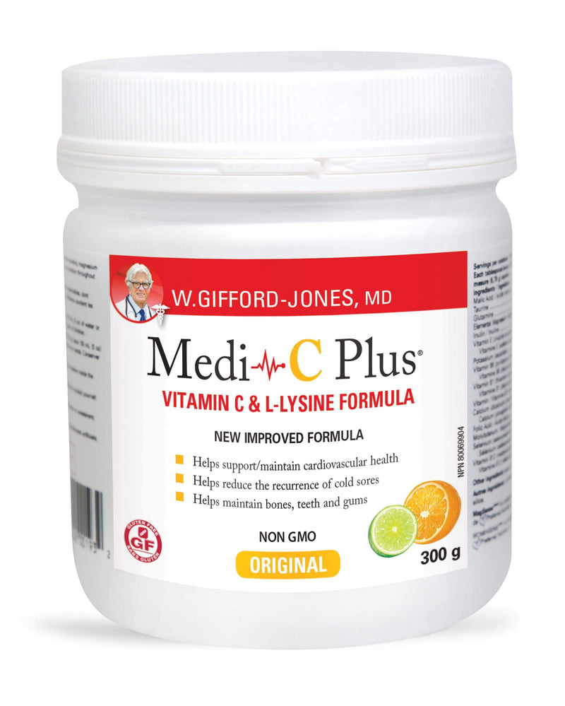 Preferred Nutrition Medi-C Plus Vitamin C & L-Lysine Formula Citrus 300 g