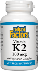 ناتشورال فاكتورز فيتامين ك2، 100 ميكروجرام، 60 كبسولة