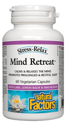 Natural Factors Mind Retreat with GABA, 레몬 밤, 마그네슘 60 캡슐