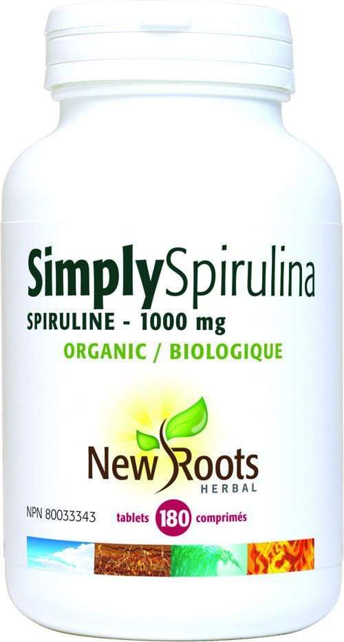 새로운 뿌리 SIMPLY SPIRULINA 1000 MG 유기농