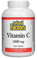 Natural Factors C 1000mg 플러스 바이오플라바노이드 및 로즈힙 360정