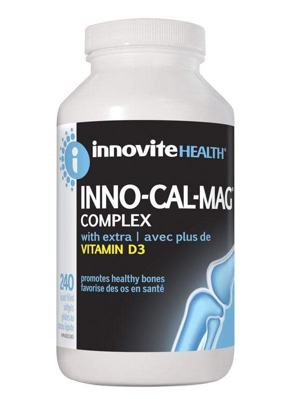 مركب Innovite Health Inno-Cal-Mag مع فيتامين D3 الإضافي، 240 كبسولة هلامية