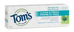 Tom's Of Maine Clean & Fresh Fluoride-Free Toothpaste - Spearmint Flavour