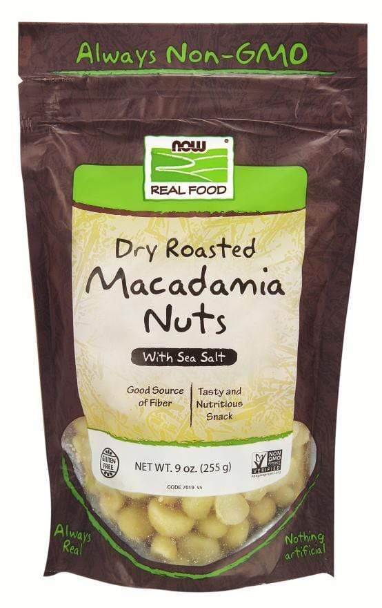 NOW Dry Roasted Macadamia Nuts With Sea Salt 255 g