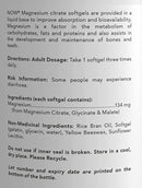 NOW, سيترات المغنيسيوم مع الجليسينات والمالات، 134 مجم، 180 كبسولة هلامية 