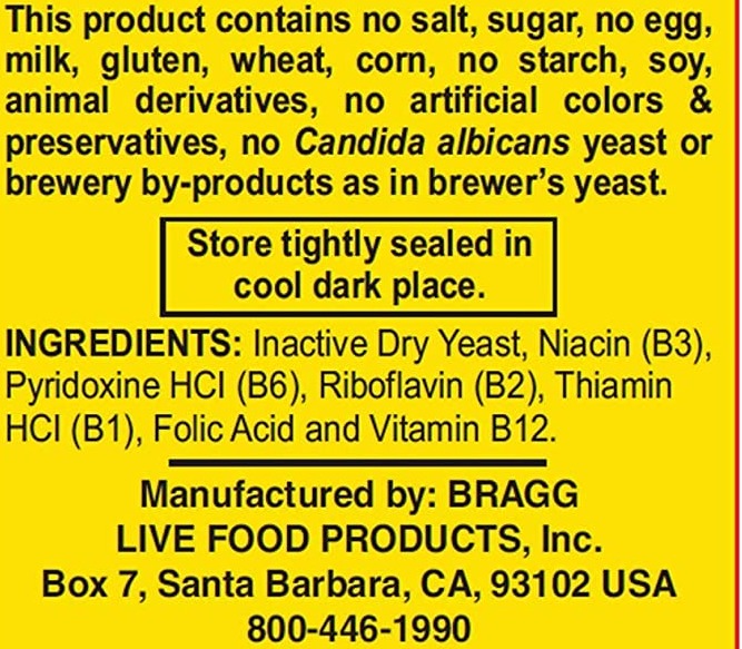 Bragg, Nutritional Yeast Seasoning, 127g (4.5oz)