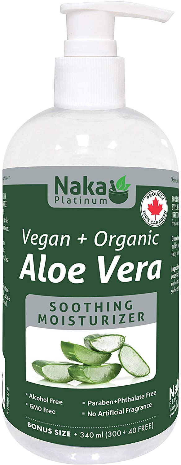 Naka Platinum Vegan+Organic Aloe Gel 99% PURE, 340 ml