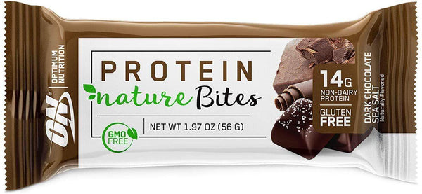 Optimum Nutrition Protein Nature Bites 다크 초콜릿 바다 소금 56g 싱글 바