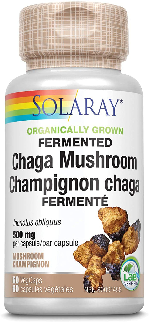 Solaray Organically Grown Chaga Mushroom 500 mg 60 V-Caps