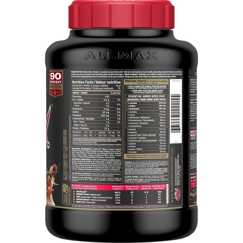 ALLMAX, Isoflex, 순수 분리유청단백질, 초콜릿, 2.27kg(5lbs)