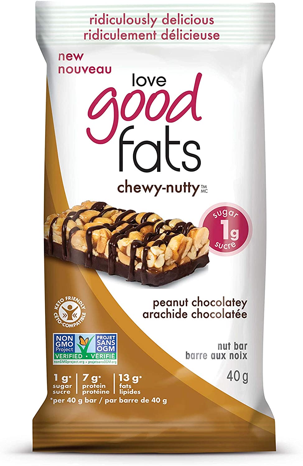 Love Good Fats Chewy-Nutty Peanut Chocolatey