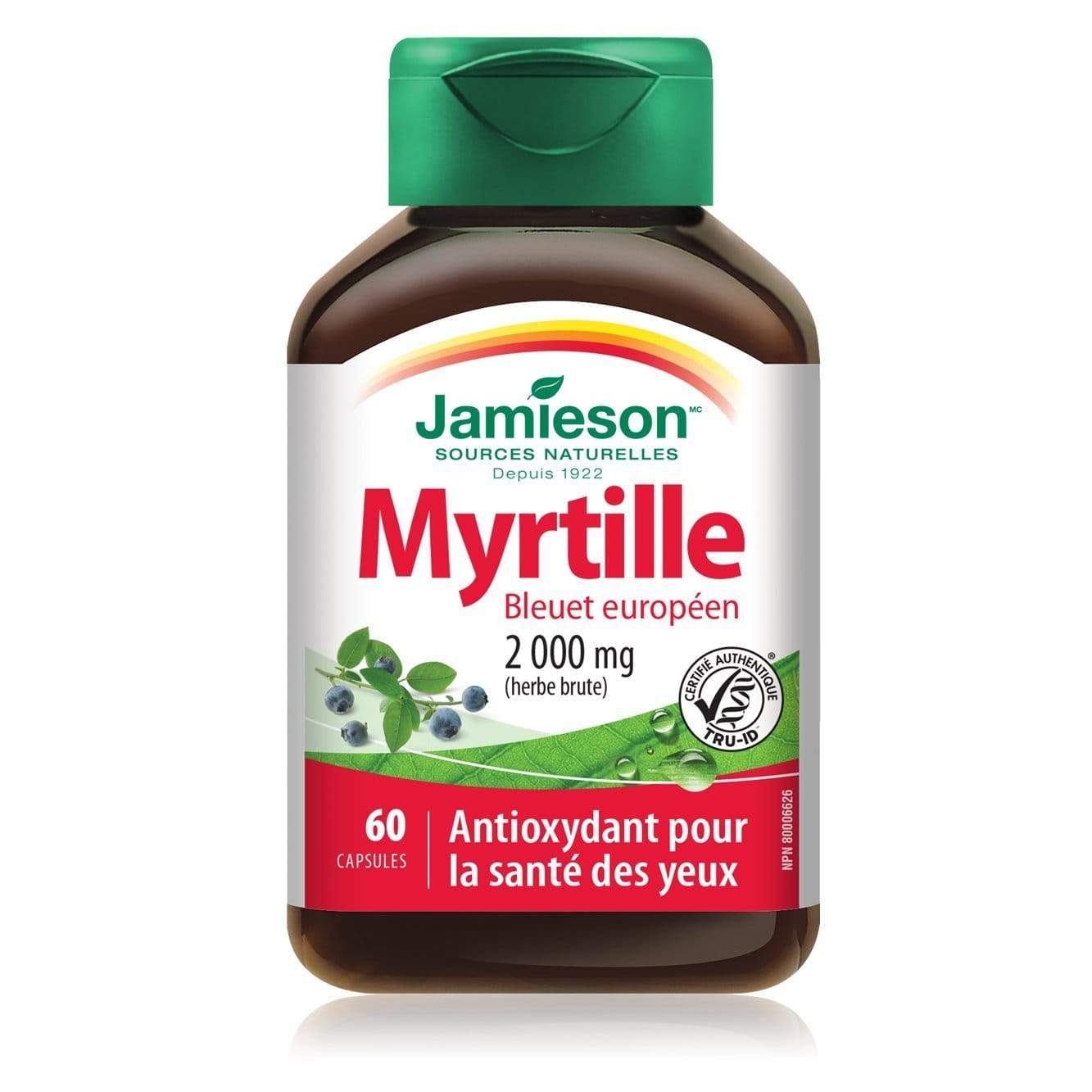 Jamieson, Bilberry, 2000mg, 60 Capsules