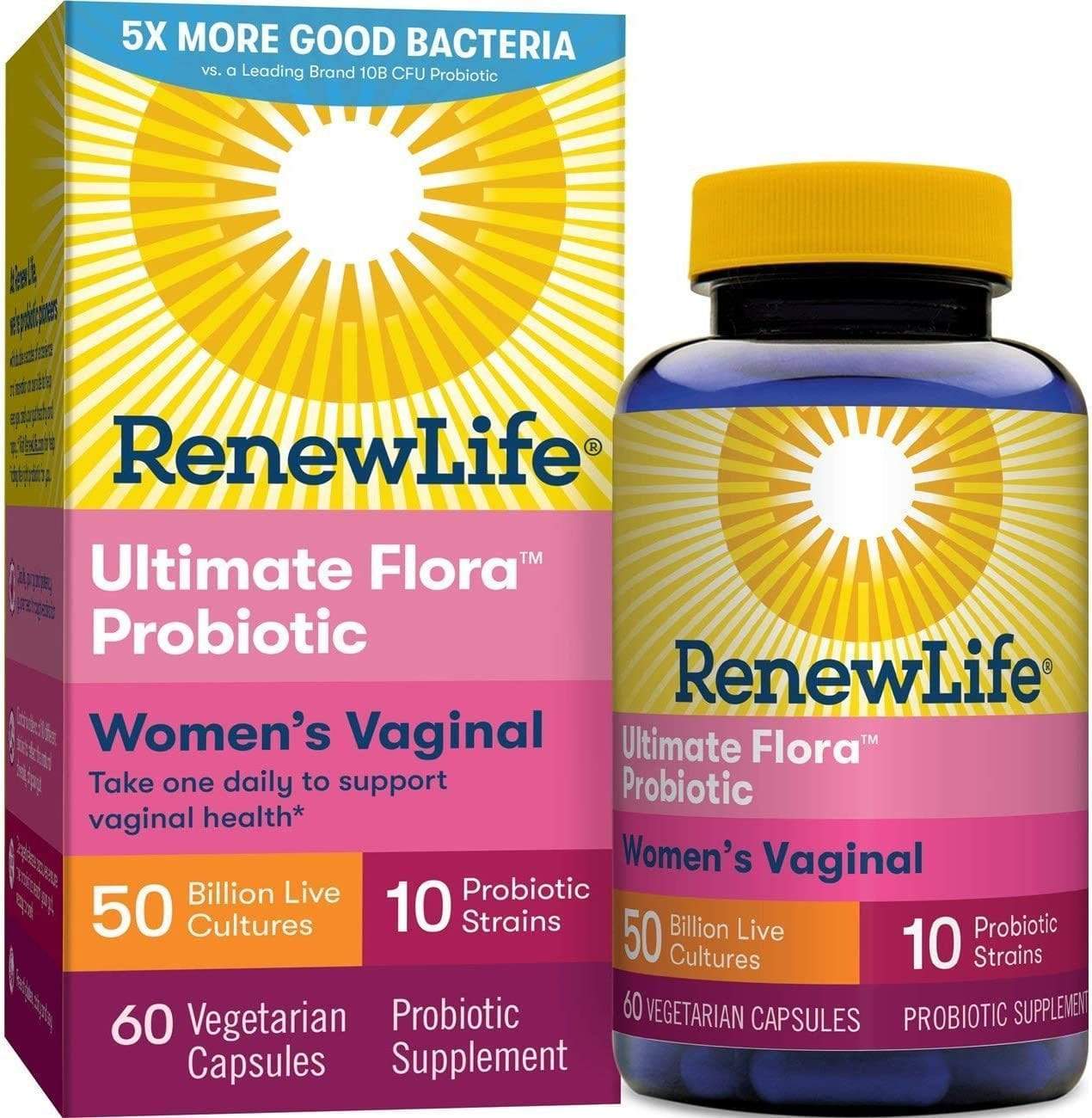 Renew Life Ultimate Flora Vaginal Support 50 Billion 60 Capsules