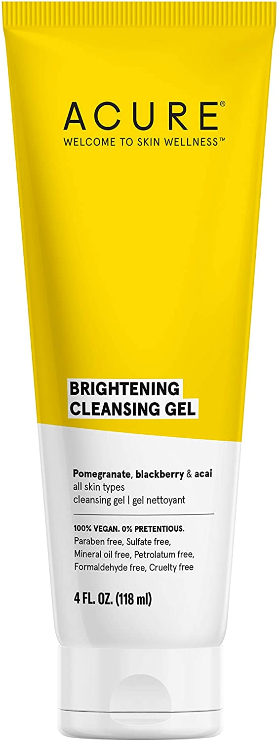 Acure Brightening Cleansing Gel Pomegranate, Blackberry & Acai