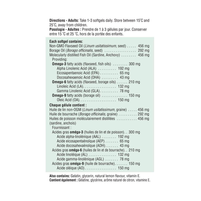 Jamieson Omega 3-6-9 1200 mg 180 Softgels