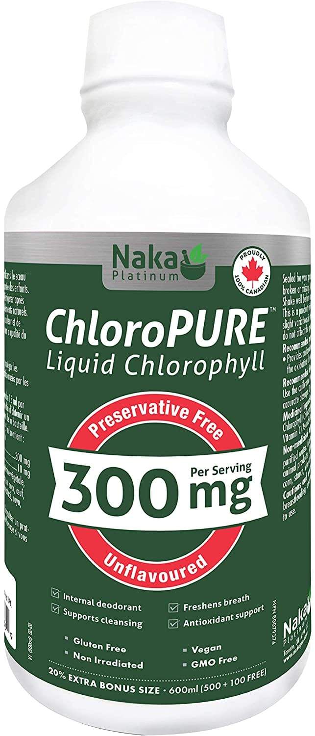 Naka ChloroPURE 액체 엽록소, 600 ml