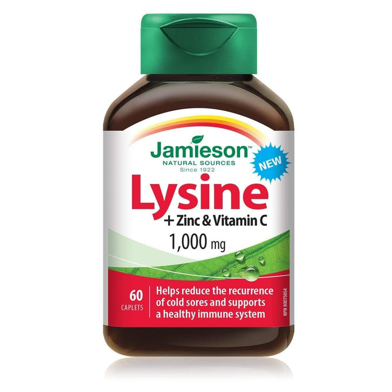 Jamieson Lysine + Zinc & Vitamin C 1000 mg 60 Caplets