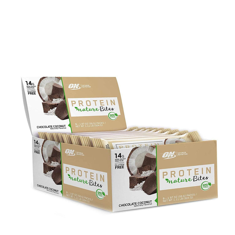 Optimum Nutrition Protein Nature Bites 초콜릿 코코넛 9 x 56 g