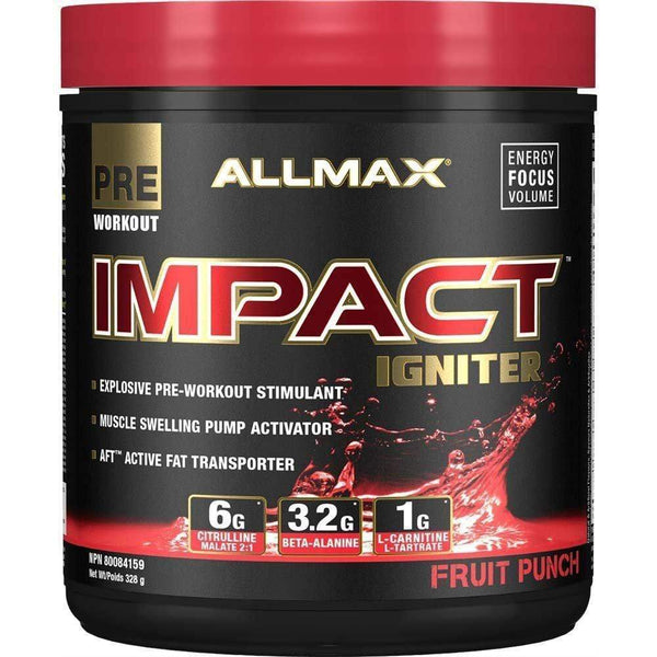 ALLMAX Impact Igniter 운동 전 과일 펀치 328g