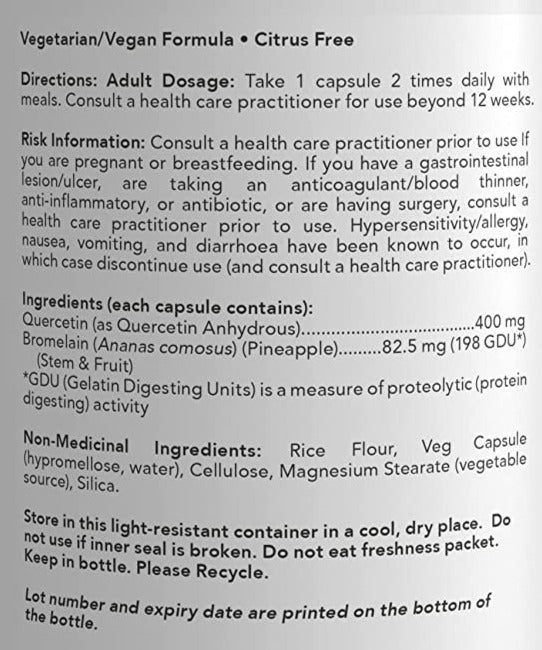 NOW, Quercetin with Bromelain, 240 Capsules