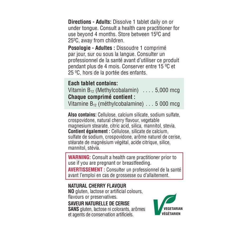 Jamieson Vitamin B12 5000 mcg 45 Sublingual Tablets