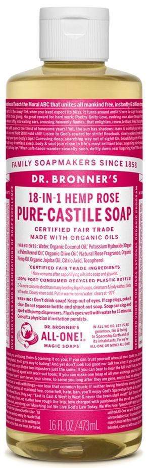 Dr. Bronner's Magic Soap Org Rose Oil Castile Soap
