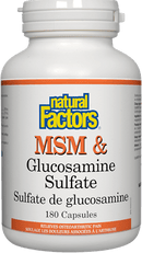 Natural Factors MSM & Glucosamine Sulfate 180 Capsules