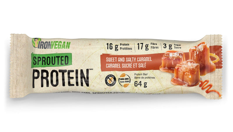 Iron Vegan Sprouted Protein Bar Sweet and Salty Caramel