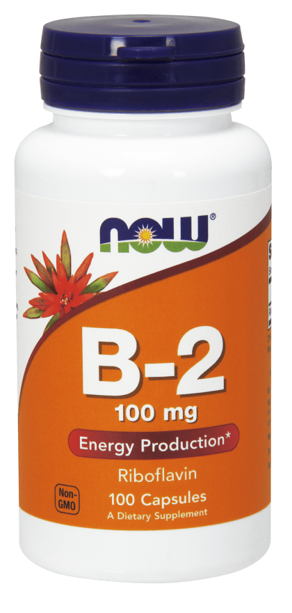 NOW 비타민 B2 리보플라빈 100 mg 100 캡슐