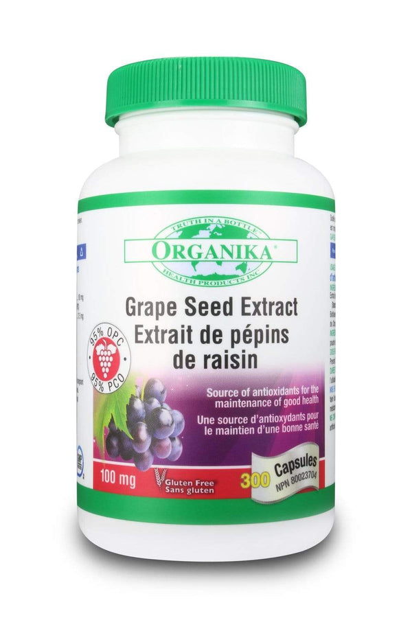 Organika GRAPE SEED EXTRACT (HI POTENCY 95 % OPC) 100MG 300 Capsules