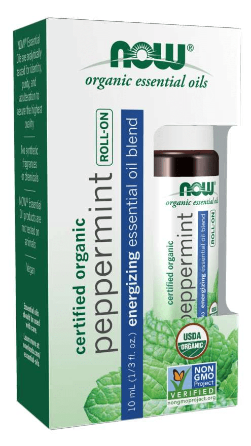NOW Peppermint Essential Oil Blend Organic Roll-On