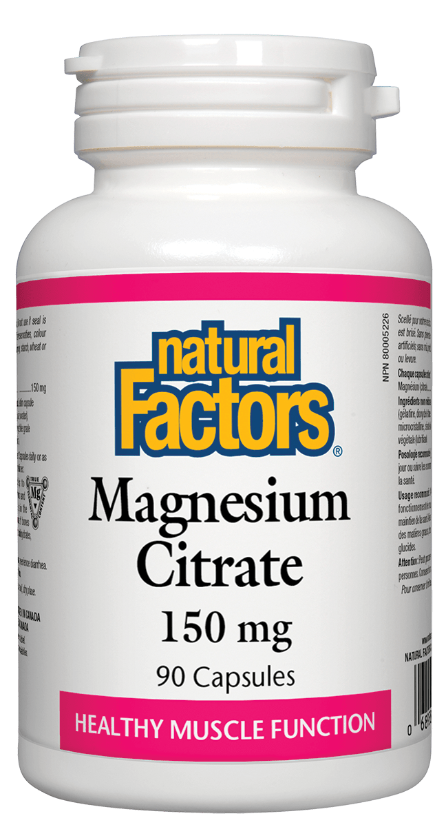 Natural Factors Magnesium Citrate 150 mg 90 Capsules