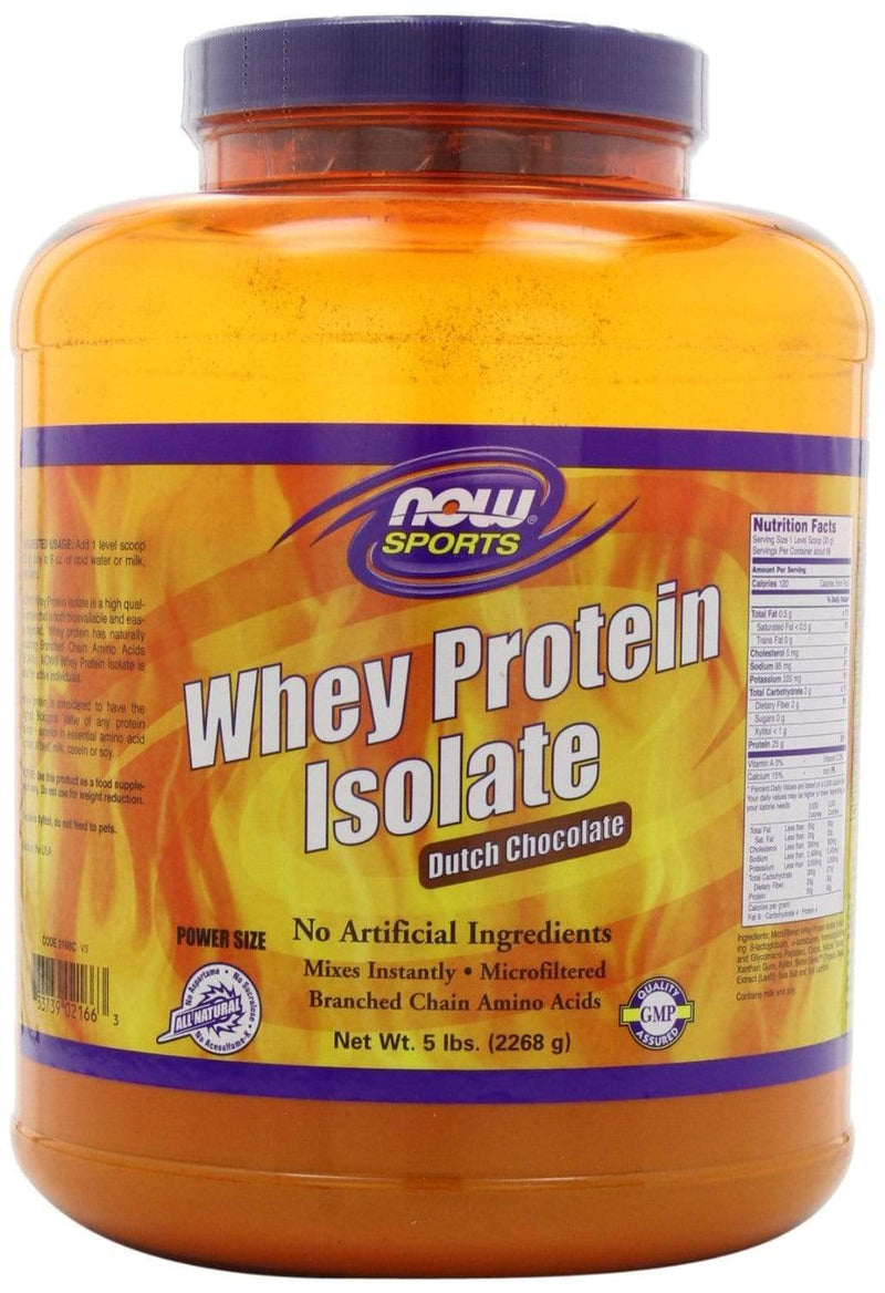 NOW, Whey Protein Isolate, Chocolate, 2268g