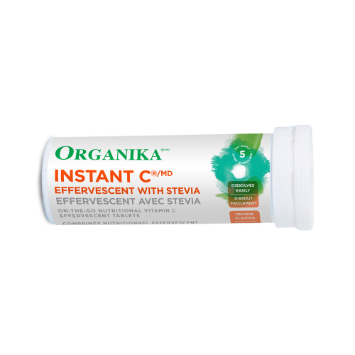 Organika, Instant C Effervescent With Stevia, 10 Tablets