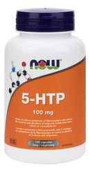NOW, 5-HTP، 100 ملجم، 120 كبسولة نباتية