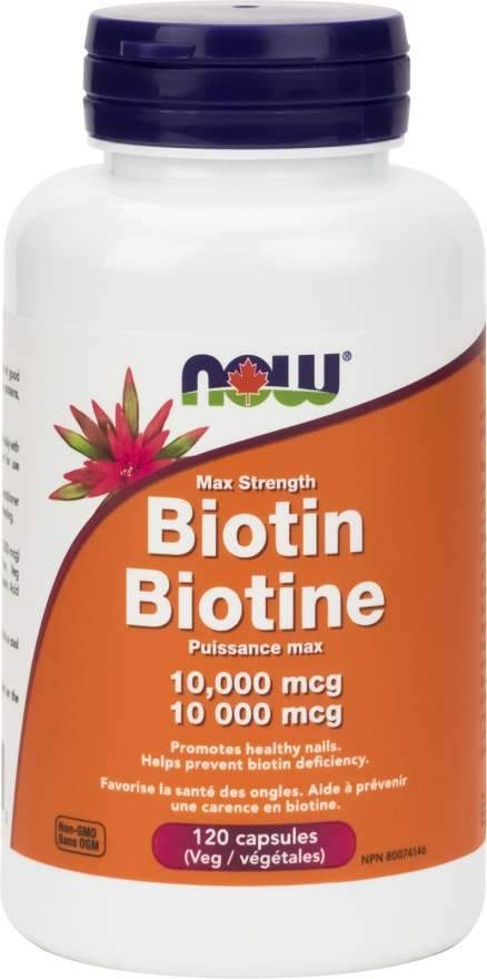NOW Biotin 10,000 mcg 120 Capsules